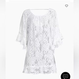 Lilly Pulitzer, Atley Ruffle Coverup. White lace